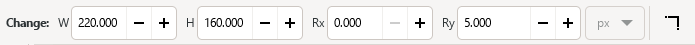 Rectangle tool Controls bar