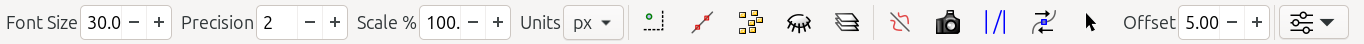 measurement tool controls bar