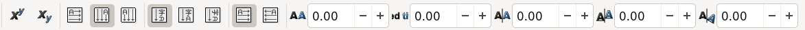 text tool controls bar