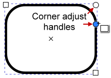 screenshot rectangle with circle modification handles