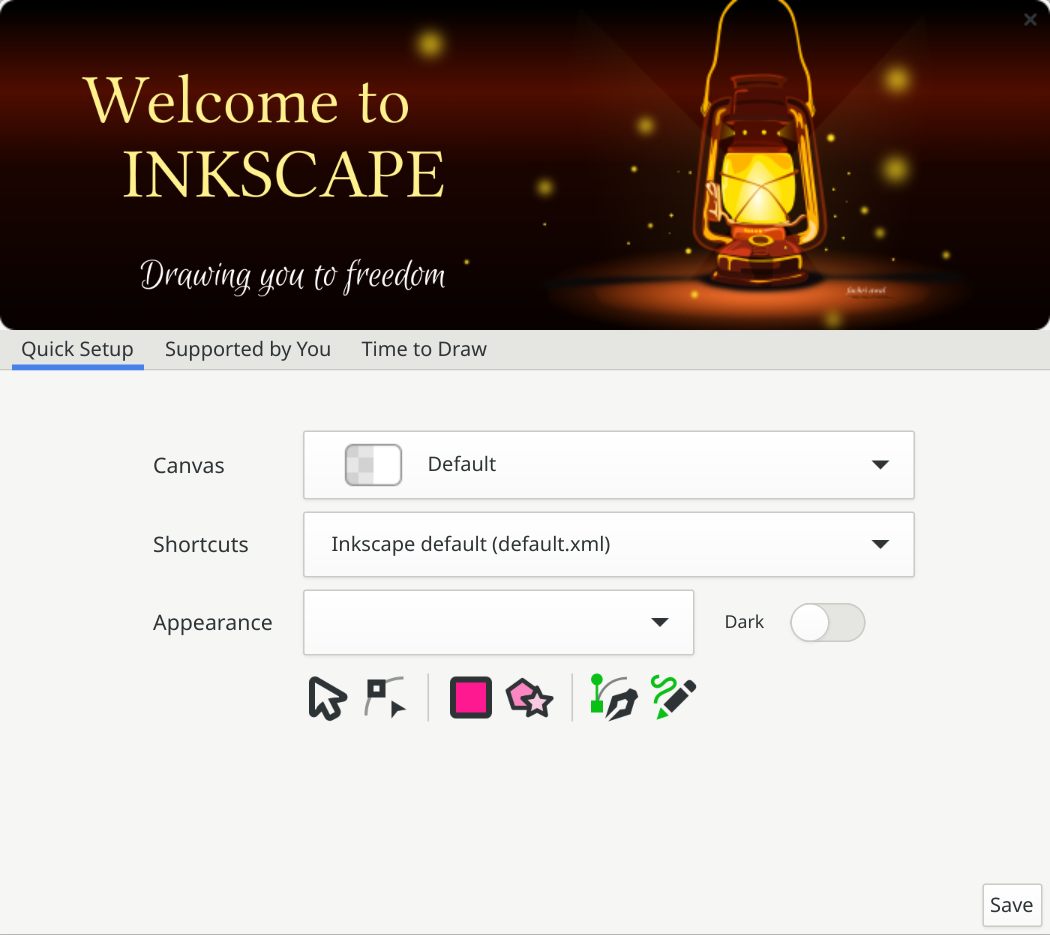 The Quick Setup page